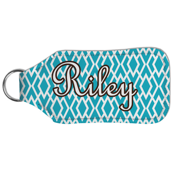 Geometric Diamond Sanitizer Holder Keychain - Large (Back)