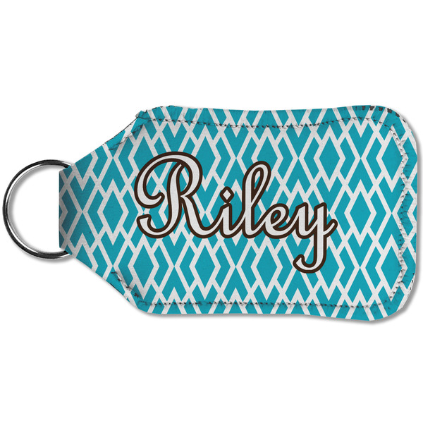 Geometric Diamond Sanitizer Holder Keychain - Small (Back)