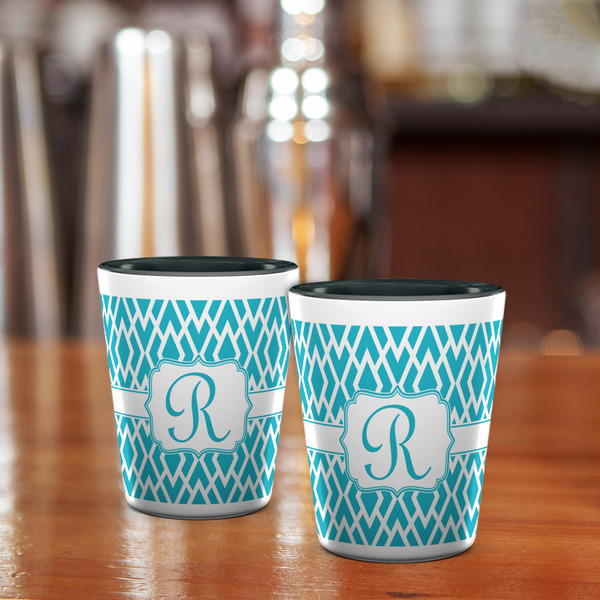Geometric Diamond Shot Glass - Two Tone - LIFESTYLE