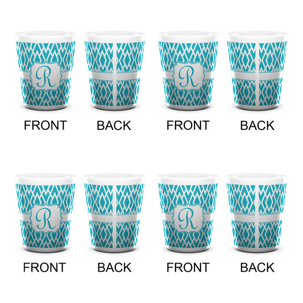 Geometric Diamond Shot Glass - White - Set of 4 - APPROVAL