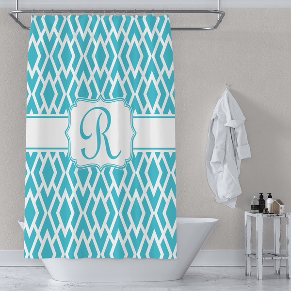 Geometric Diamond Shower Curtain Lifestyle