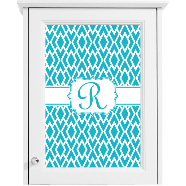 Geometric Diamond Single White Cabinet Decal