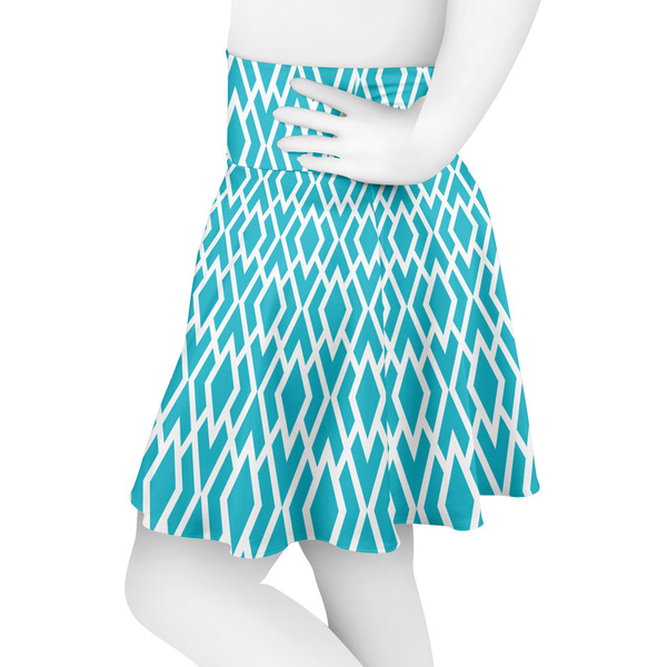 Geometric Diamond Skater Skirt - Side