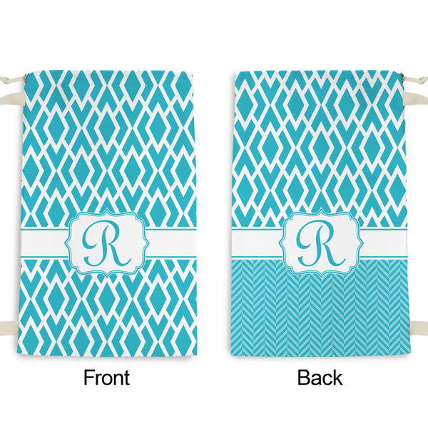Geometric Diamond Small Laundry Bag - Front & Back View