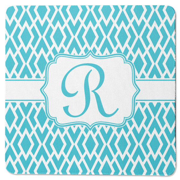 Custom Geometric Diamond Square Rubber Backed Coaster (Personalized)