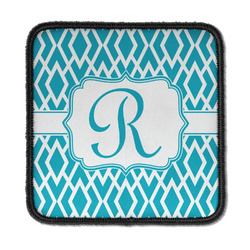 Geometric Diamond Iron On Square Patch w/ Initial