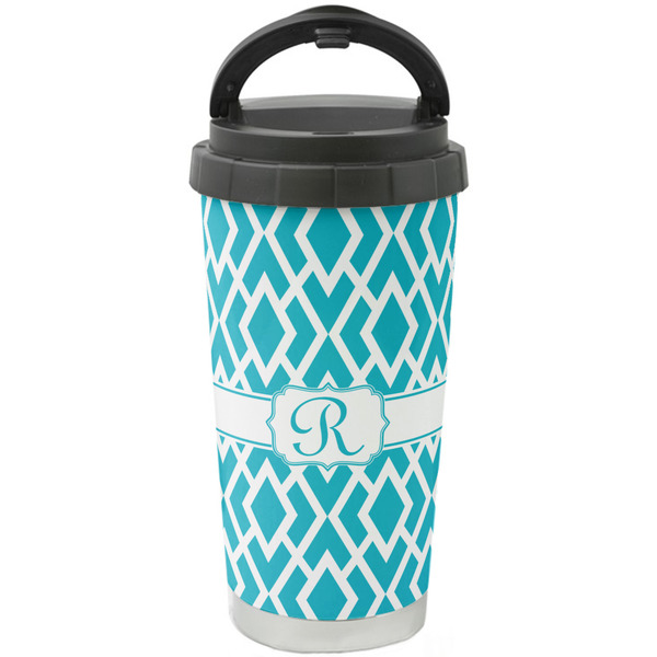 Custom Geometric Diamond Stainless Steel Coffee Tumbler (Personalized)