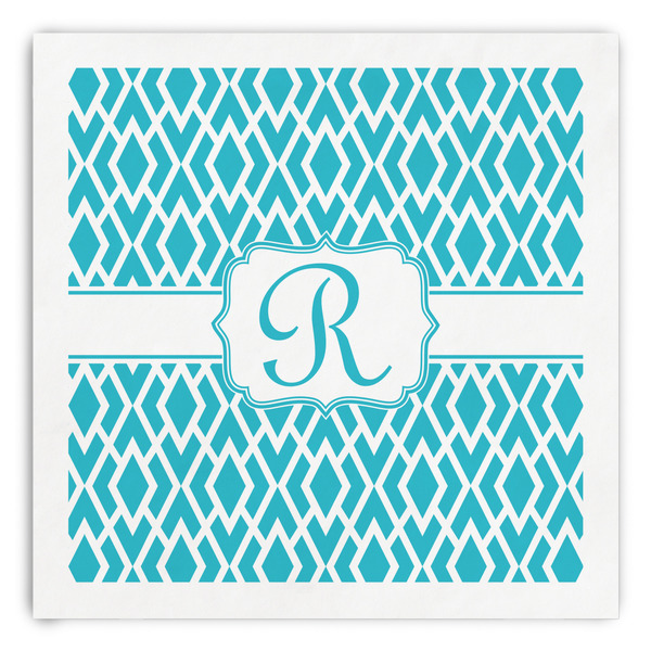 Custom Geometric Diamond Paper Dinner Napkins (Personalized)