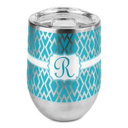 Geometric Diamond Stemless Wine Tumbler - Full Print (Personalized)