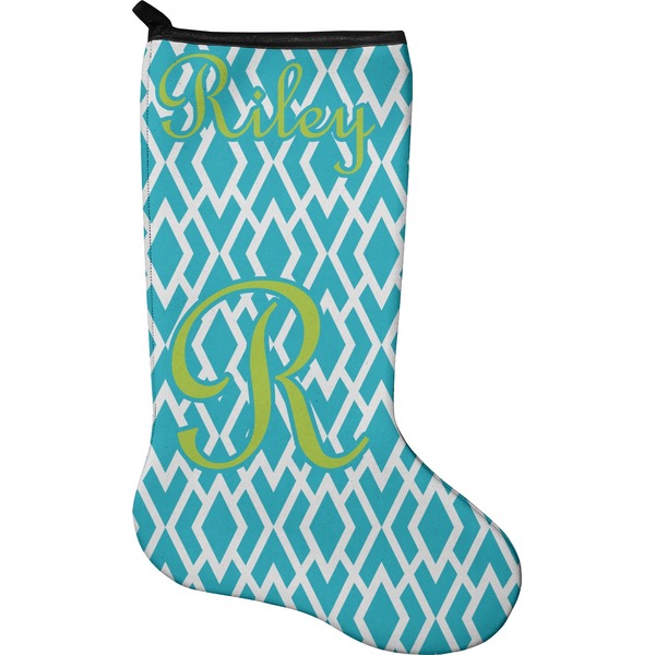 Custom Geometric Diamond Holiday Stocking - Neoprene (Personalized)