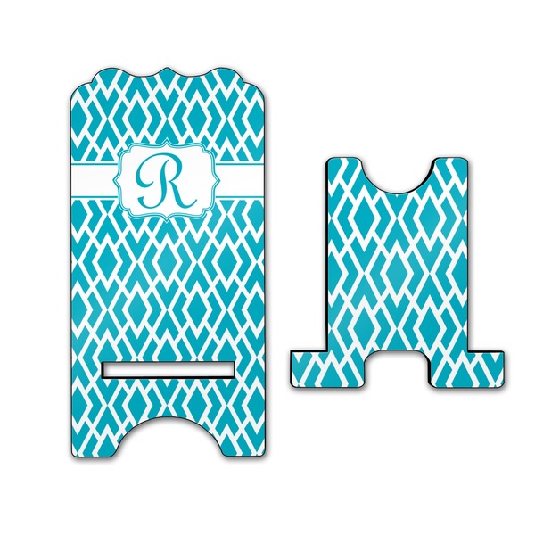 Geometric Diamond Stylized Phone Stand - Front & Back - Large