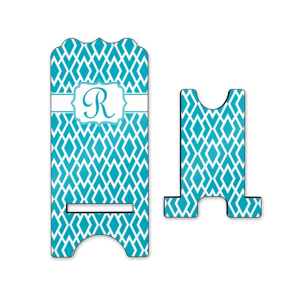 Geometric Diamond Stylized Phone Stand - Front & Back - Small