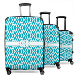 Geometric Diamond 3 Piece Luggage Set - 20" Carry On, 24" Medium Checked, 28" Large Checked (Personalized)