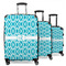 Geometric Diamond 3 Piece Luggage Set - 20" Carry On, 24" Medium Checked, 28" Large Checked (Personalized)