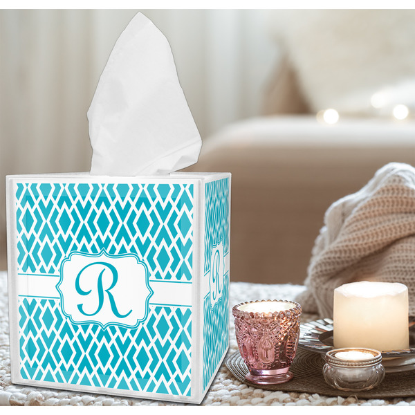 Geometric Diamond Tissue Box - LIFESTYLE