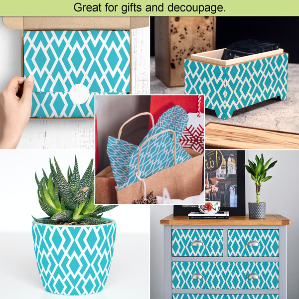 Geometric Diamond Tissue Paper - In Use Collage