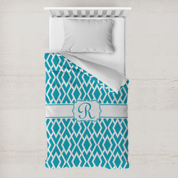 Geometric Diamond Toddler Duvet Cover w/ Initial