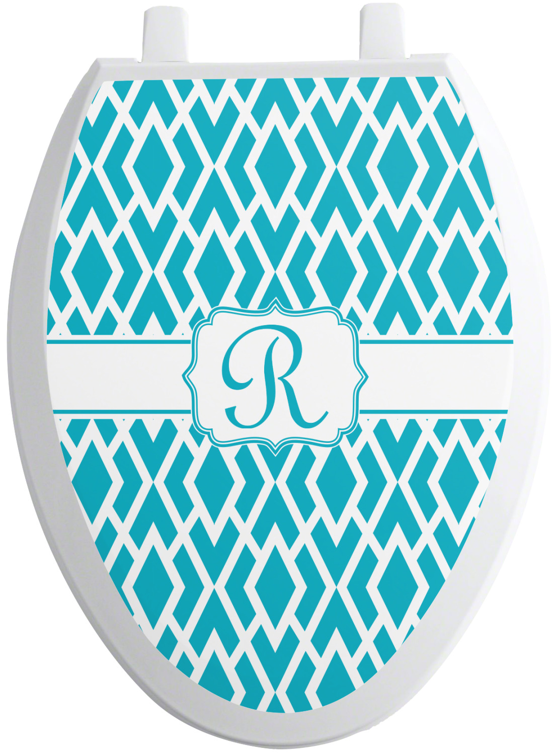 Geometric Diamond Toilet Seat Decal Elongated (Personalized
