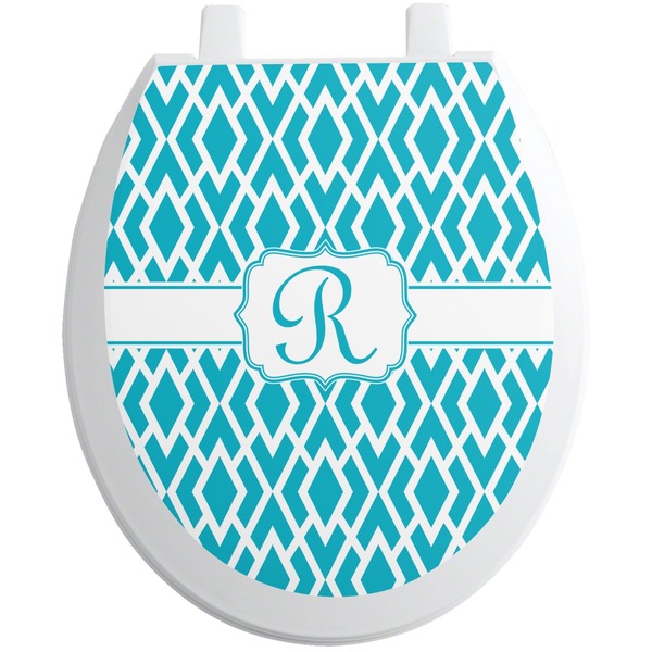 Custom Geometric Diamond Toilet Seat Decal (Personalized)