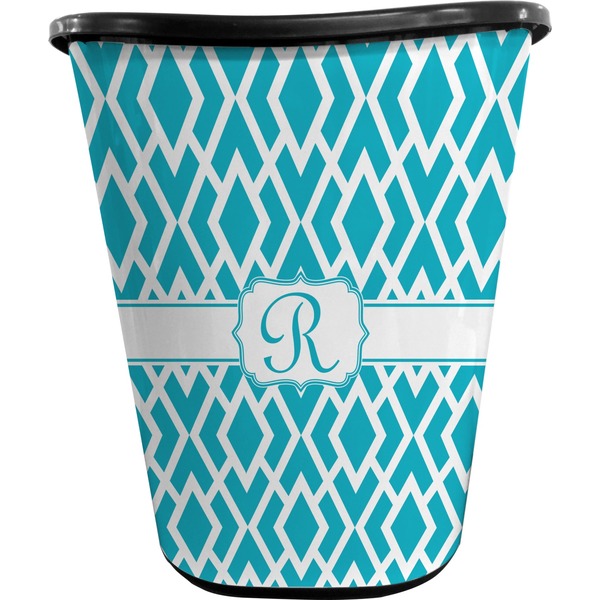 Geometric Diamond Waste Basket (Black)