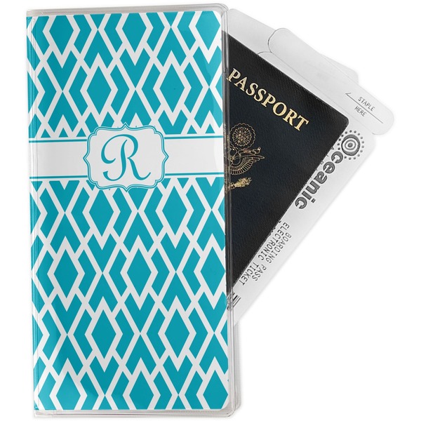 Custom Geometric Diamond Travel Document Holder