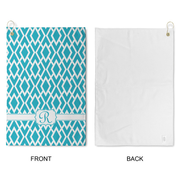 Geometric Diamond Waffle Weave Golf Towel - Approval