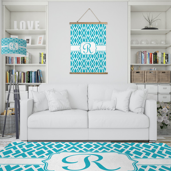 Geometric Diamond Wall Hanging Tapestry - Portrait - IN CONTEXT