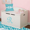 Geometric Diamond Wall Letter Decal Small on Toy Chest