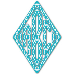 Geometric Diamond Monogram Decal - Custom Sizes (Personalized)