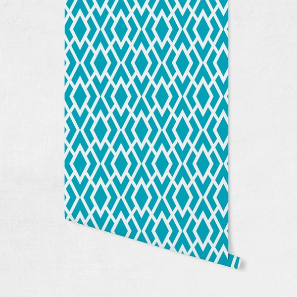 Geometric Diamond Wallpaper on Wall