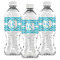Geometric Diamond Water Bottle Labels - Front View