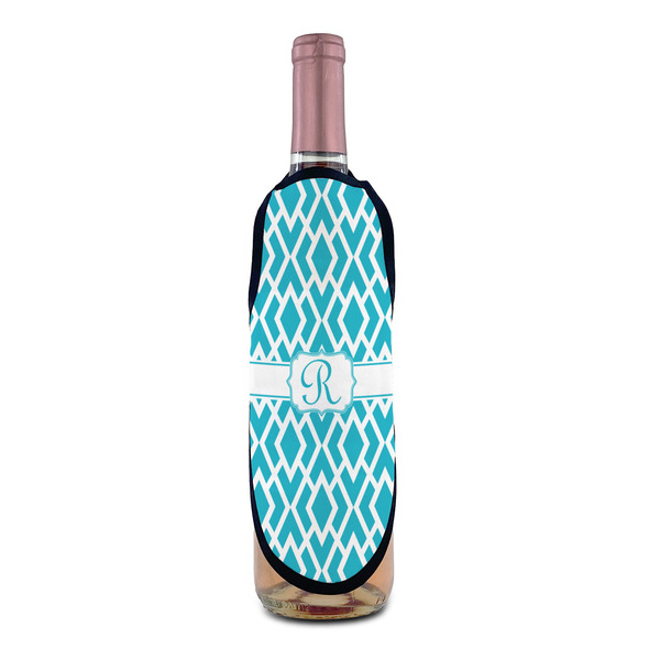 Geometric Diamond Wine Bottle Apron - IN CONTEXT