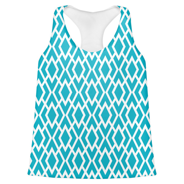 Custom Geometric Diamond Womens Racerback Tank Top - X Small