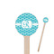 Geometric Diamond 7.5" Round Wooden Stir Sticks - Single Sided (Personalized)