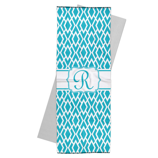 Custom Geometric Diamond Yoga Mat Towel (Personalized)