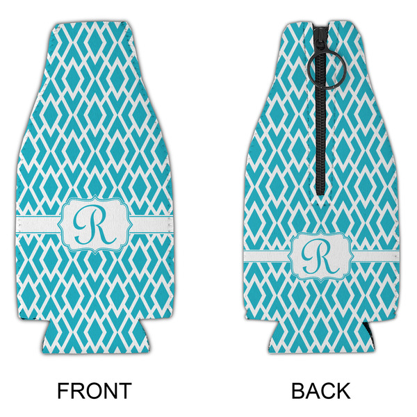Geometric Diamond Zipper Bottle Cooler - APPROVAL