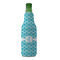 Geometric Diamond Zipper Bottle Cooler - FRONT (bottle)
