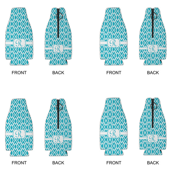Geometric Diamond Zipper Bottle Cooler - Set of 4 - APPROVAL