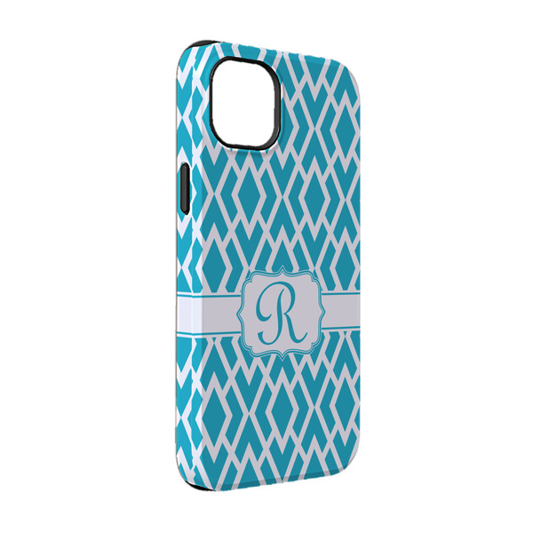 Custom Geometric Diamond iPhone Case - Rubber Lined - iPhone 14 (Personalized)