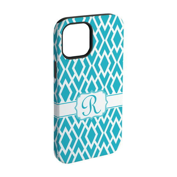 Custom Geometric Diamond iPhone Case - Rubber Lined - iPhone 15 (Personalized)
