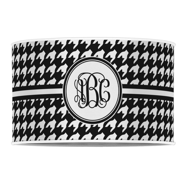 Houndstooth 12" Drum Lampshade - FRONT (Poly Film)