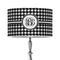 Houndstooth 12" Drum Lampshade - ON STAND (Poly Film)