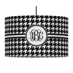 Houndstooth 12" Drum Pendant Lamp - Fabric (Personalized)