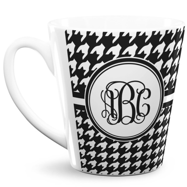 Custom Houndstooth 12 Oz Latte Mug (Personalized)