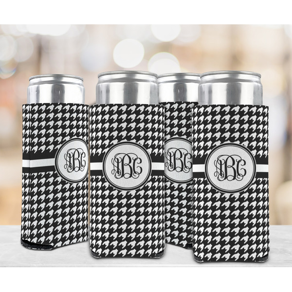 Houndstooth 12oz Tall Can Sleeve - Set of 4 - LIFESTYLE