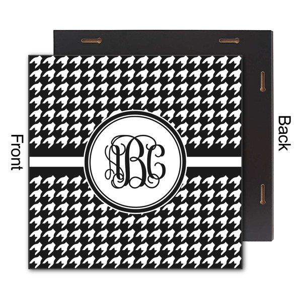 Houndstooth 12x12 Wood Print - Front & Back View