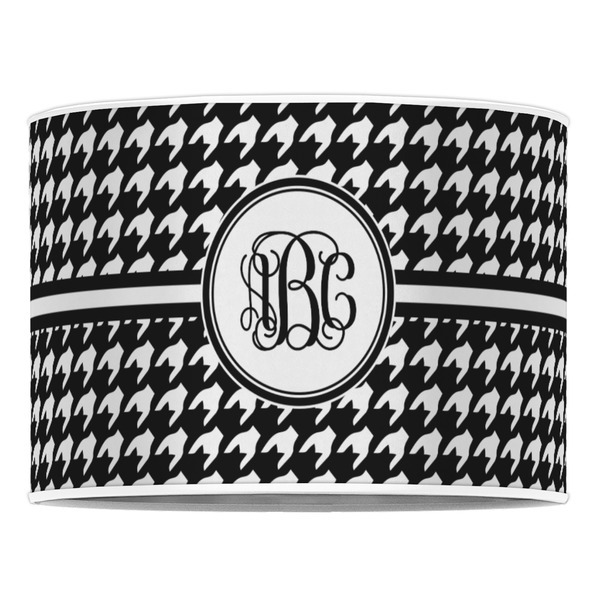 Houndstooth 16" Drum Lampshade - FRONT (Poly Film)