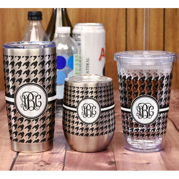 Houndstooth 20oz SS Tumbler - Full Print - In Context
