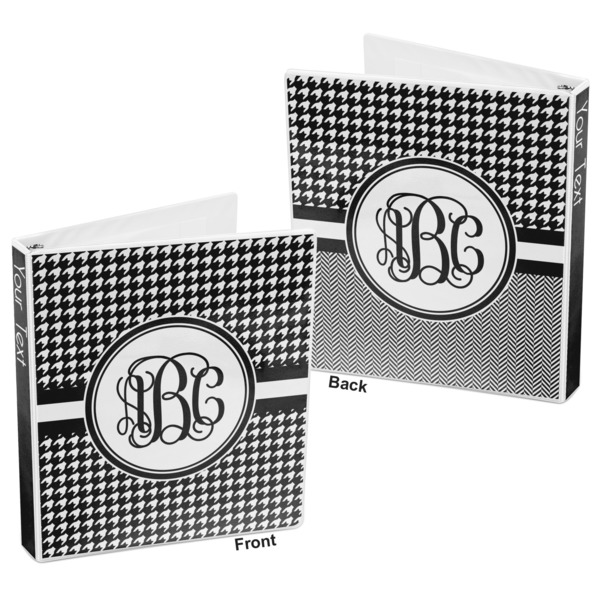 Houndstooth 3-Ring Binder Front and Back
