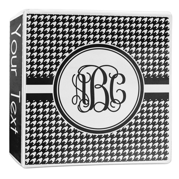 Custom Houndstooth 3-Ring Binder - 2 inch (Personalized)
